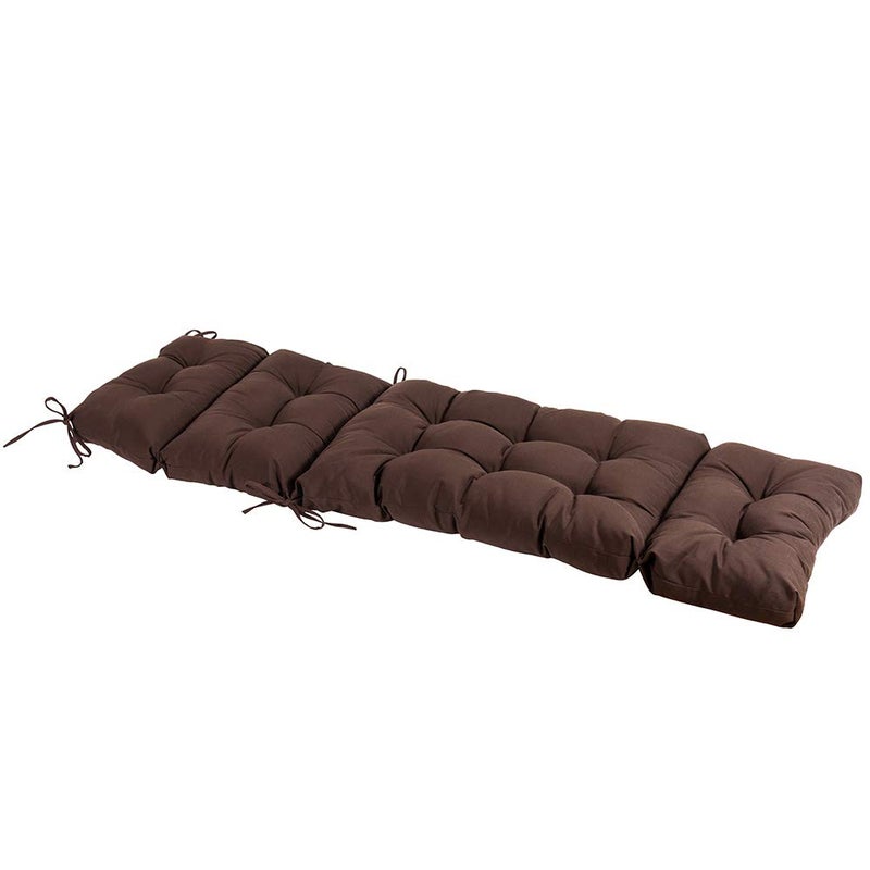 QILLOWAY Indoor/Outdoor Chaise Lounge Cushion,Spring/Summer Seasonal All Weather Replacement Cushions. (Dark Coffee/Brown/Chocolate) - Image 4